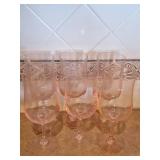 Pink Glass Wine Goblets