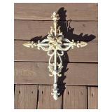 Cast Iron Cross 12 Inches Tall, Heavy But Hangs