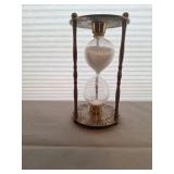 Brass Hourglass Timer with Decorative Base