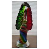 Murano Style Glass Rooster Figurine  11" TALL
