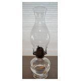 14 Inch Clear Glass Oil Lamp