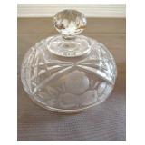 VINTAGE FIFTH AVE LEAD CRYSTAL CANDY DISH WITH LID
