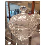 VINTAGE FIFTH AVE LEAD CRYSTAL CANDY DISH WITH LID
