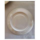 Grey and Oatmeal COLORED Tea Set With Serving Bowl with Lid and Ladle Spoon