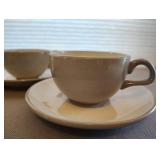 Grey and Oatmeal COLORED Tea Set With Serving Bowl with Lid and Ladle Spoon