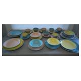 MULIT COLORED TABLEWARE FULL SET