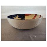 Red White and Blue Patterned 10.5 Inch Bowl