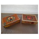 2 VINTAGE CIGAR BOXES