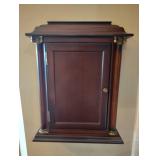 Dark Wood Key Cabinet with Key Label Slots