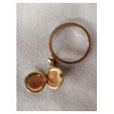 PENDANT COLLECTION LOCKET AND MOTHER OF PEARL BUTTERFLY EARRINGS