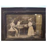 VINTAGE Black and White Photos and Victorian Framed Decor