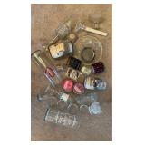 Scented Wax, Candles and Assorted Candlesticks and Holders.