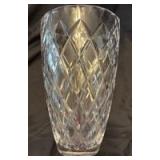 Crystal Vase Approximately 8 inches Tall with 5 inch diameter mouth