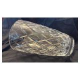 Crystal Vase Approximately 8 inches Tall with 5 inch diameter mouth
