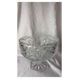 Crystal Rose Motif Compote (approximately 9 inch diameter and 7 inches tall)