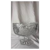 Crystal Rose Motif Compote (approximately 9 inch diameter and 7 inches tall)