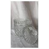 Charming Crystal Jar with Lid (approximately 4 inches tall and 3.5 inches diameter)