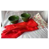 Kitchen Collection Bundle - Egg Keeper, Grater, Strawberry Slicer, Bowls & Gloves