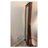 Full Length Standing Jewelry Armoire with Mirror