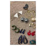 Mixed Collection of Fashion Earrings and Pins