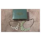 Vintage Statement Necklaces with Jewelry Box