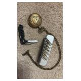 Train Pocket watch and other Mens Pocket Tools