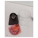 Hampton Bay Evangeline 4.5 in. 1-Light Modern Bronze Indoor Wall Farmhouse Sconce with Clear Seeded Glass Shade