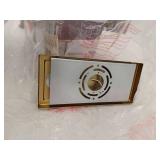 Closmere 5 in. 1-Light Brushed Gold Mid-Century Modern Wall Sconce with Clear Glass Shade