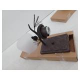 Spruce Lodge 1-Light Handmade Pinecone Wall Sconce with Frosted Glass Shade