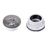 Oatey 2-in PVC No-Caulk Shower Drain with Round Stainless Steel Strainer