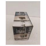 Hampton Bay Evangeline 4.5 in. 1-Light Modern Bronze Indoor Wall Farmhouse Sconce with Clear Seeded Glass Shade