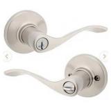 Kwikset Balboa Satin Nickel Entry Door Handle Set