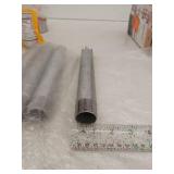 Galvanized Steel Pipe Nipples - 1 inch x 10 inch Length set of 4