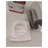 4 in. Hinged Louvered Vent Hood in White