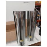 Master Flow 7 in. x 2 ft. Round Metal Duct Pipe BCP7X24 - lot of 2