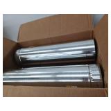 Master Flow 7 in. x 2 ft. Round Metal Duct Pipe BCP7X24 - lot of 2