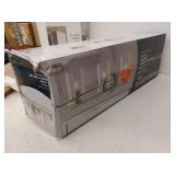 Champlain 22.375 in. 3-Light Brushed Nickel Modern Bathroom Vanity Light with Clear Glass Shades