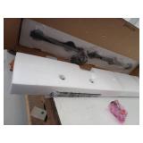 Mauzy Collection 5-Light Matte Black Transitional Linear Chandelier with Clear Water Glass Shade for Dining Room - Retail: $199