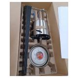 Hampton Bay Mena 54 in. White Color Changing Integrated LED Indoor/Outdoor Brushed Nickel Ceiling Fan with Light Kit and Remote - Retail: $169