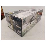 Hampton Bay Mena 54 in. White Color Changing Integrated LED Indoor/Outdoor Brushed Nickel Ceiling Fan with Light Kit and Remote - Retail: $169