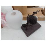 Spruce Lodge 1-Light Handmade Pinecone Wall Sconce with Frosted Glass Shade