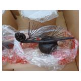 Spruce Lodge 25 in. 3-Light Handmade Pinecone Vanity Light with Frosted Glass Shade - Retail: $100