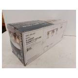 Hampton Bay Truitt 23.25 in. 3-Light Brushed Nickel Modern Transitional Vanity with Frosted and Clear Edge Glass Shades