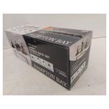 Elmcroft 29 in. 3-Light Matte Black Farmhouse Vanity Light with Matching 4-Piece Bathroom Hardware Accessory Kit - Retail: $77