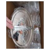 Truitt 14.2 in. 2-Light Brushed Nickel Modern Transitional Vanity with Frosted and Clear Edge Glass Shades