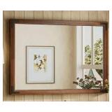 Keonjinn Rectangular Wall Mirror with Real Wood Frame 39.8x29 - Retail: $174