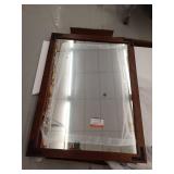 Keonjinn Rectangular Wall Mirror with Real Wood Frame 39.8x29 - Retail: $174