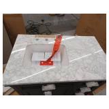 48-inch Black Bathroom Vanity with Marble Top - Retail: $899