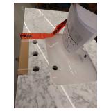 48-inch Black Bathroom Vanity with Marble Top - Retail: $899