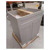 Gray Utility Sink Cabinet with Faucet - Retail: $299